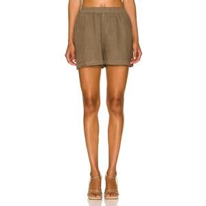 Enza Costa Green Linen Boxer Short Size 3